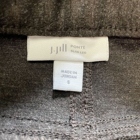 J Jill Pants Size S Brown Heather PONTE SLIM LEG Pull On Ankle Stretch Comfort - Picture 7 of 10